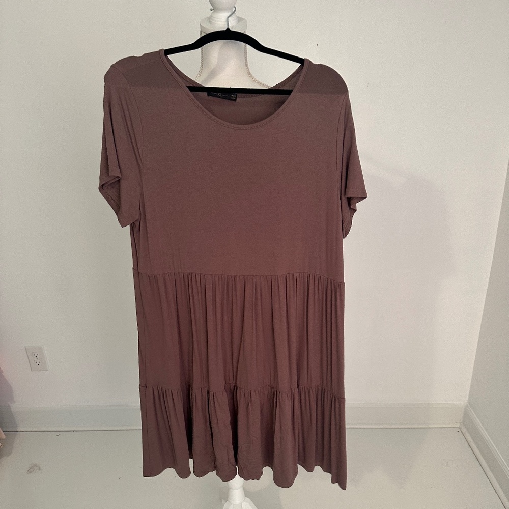 levaca Women Summer Ruffle Loose Swing Casual Dress